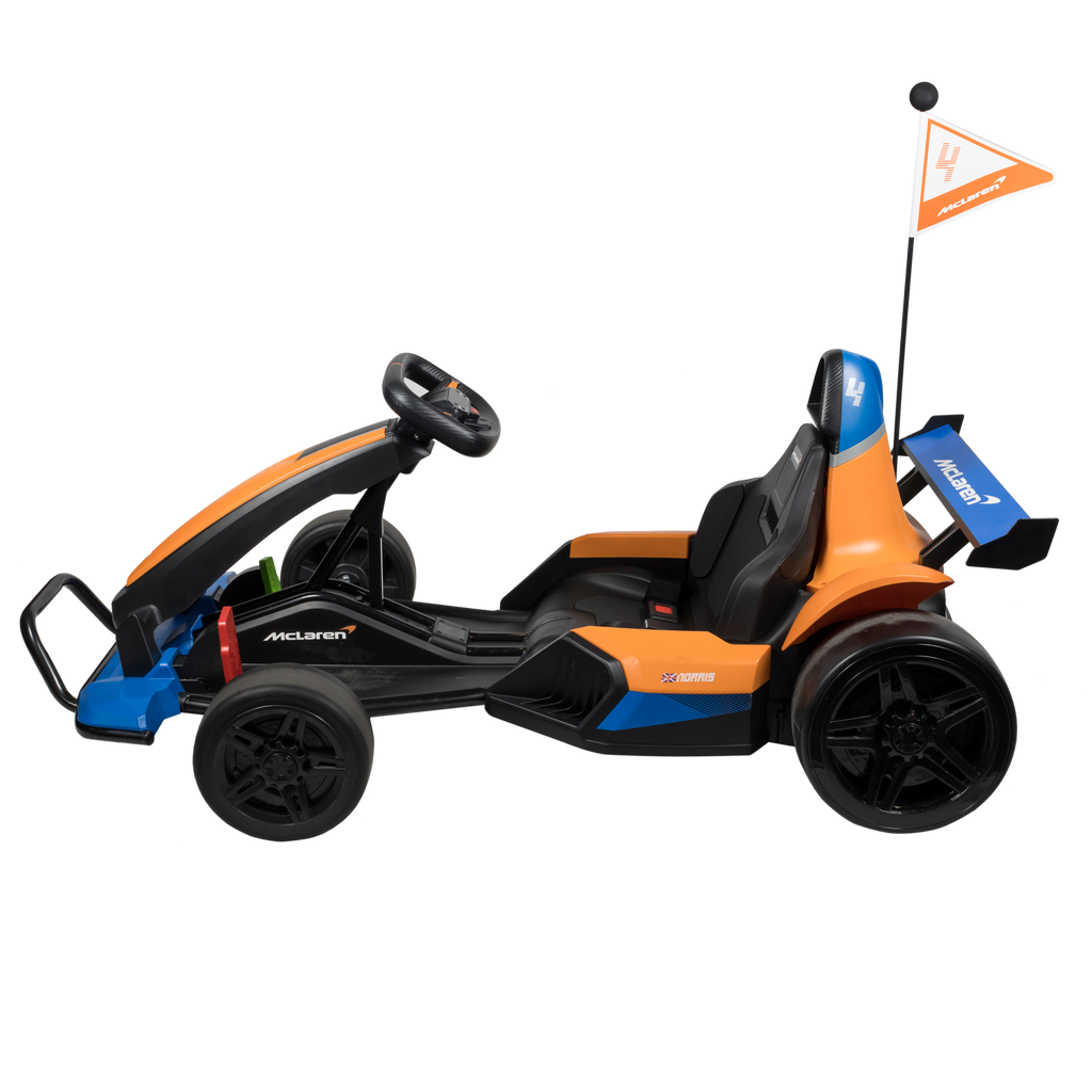 Rosso M1 ride-on Go Kart 4 Wheeler For Kids - Orange Blue - ASTM F963  Certified