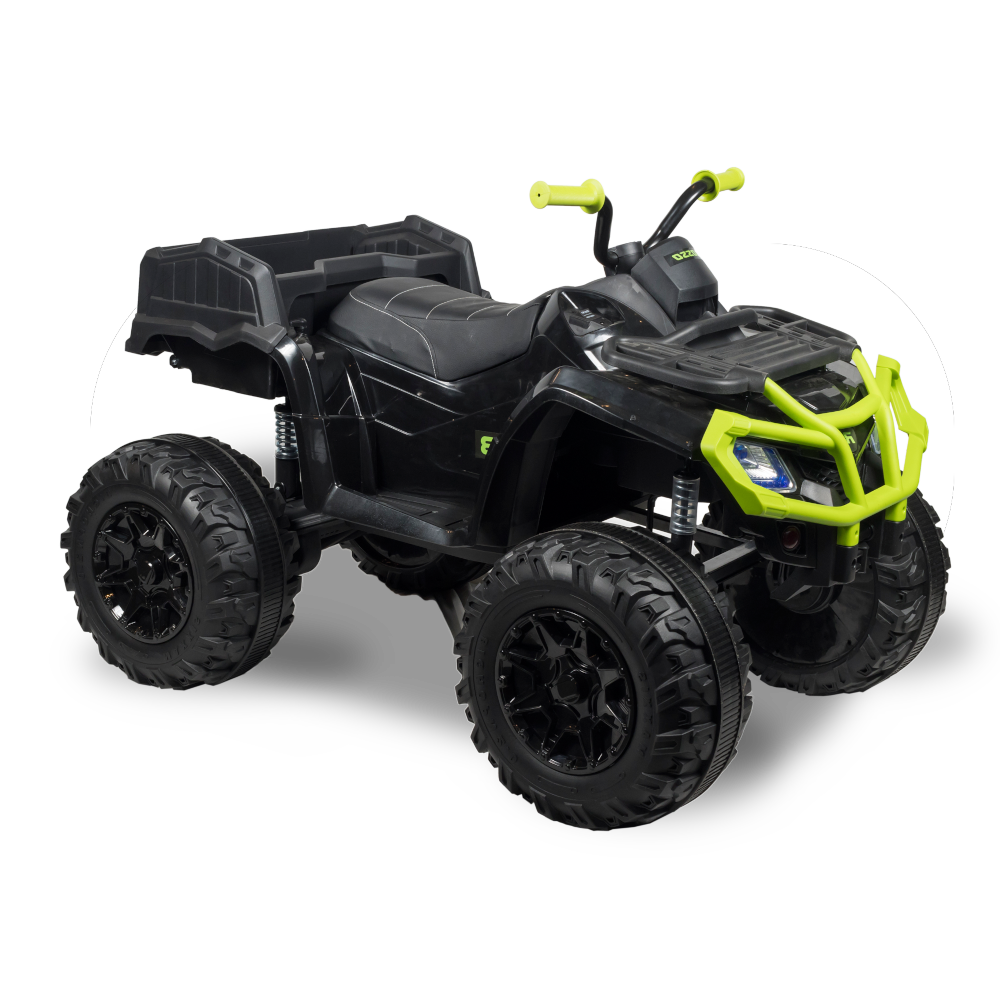 Rosso X3 large electric ride-on 4 Wheeler For Kids - Black/Green - AST ...