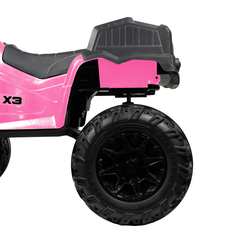 Rosso X3 large electric ride-on 4 Wheeler For Kids - Pink - ASTM F963 –  Rosso Motors Kids Toys